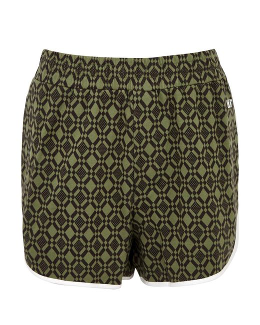 Wales Bonner Green Power Patterned Stretch-Cotton Shorts