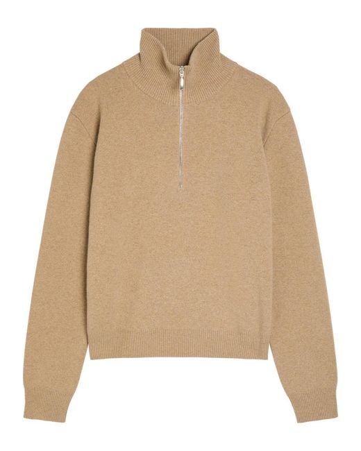 Rohe Natural Half-Zip Wool-Blend Jumper