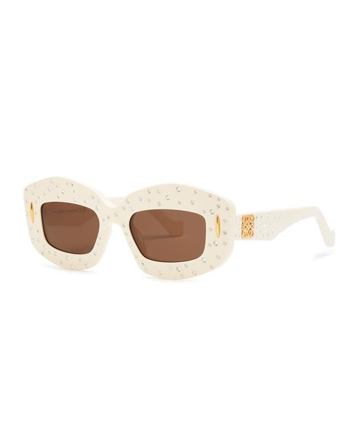 Loewe Multicolor Oversized Crystal-embellished Cat-eye Sunglasses