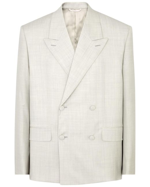Givenchy Natural Double-Breasted Wool Blazer for men