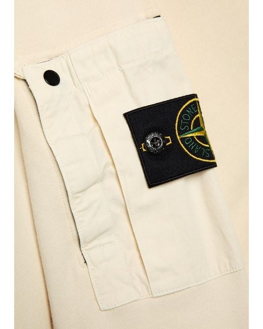 Stone Island Natural Logo Cotton Sweatshirt for men