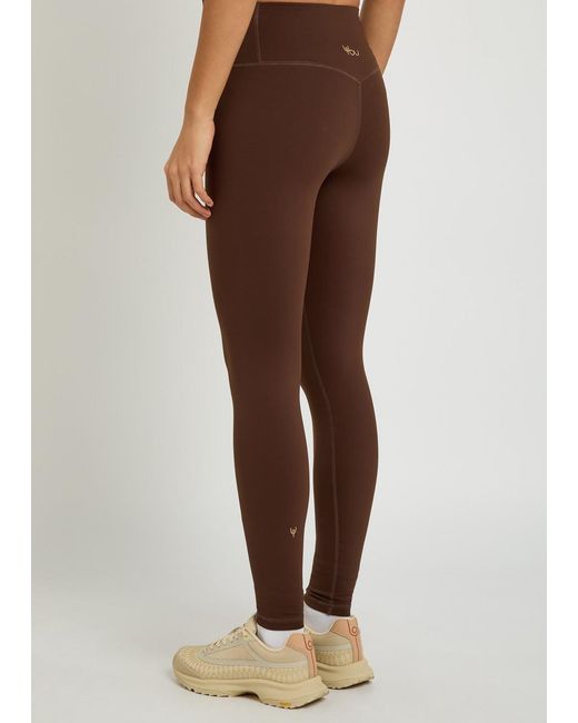 Now You Live Brown Willoughby Stretch-Jersey Leggings