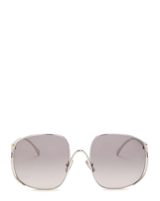 Miu Miu Metallic Oversized Square-Frame Sunglasses