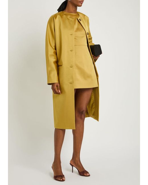 Staud Yellow Liz Satin Coat