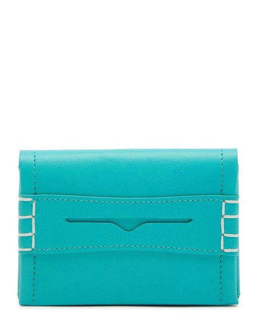 J.W. Anderson Blue Loafer Leather Card Holder
