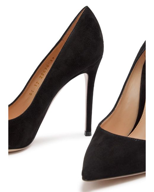 Gianvito Rossi Black Gianvito 105 Suede Pumps