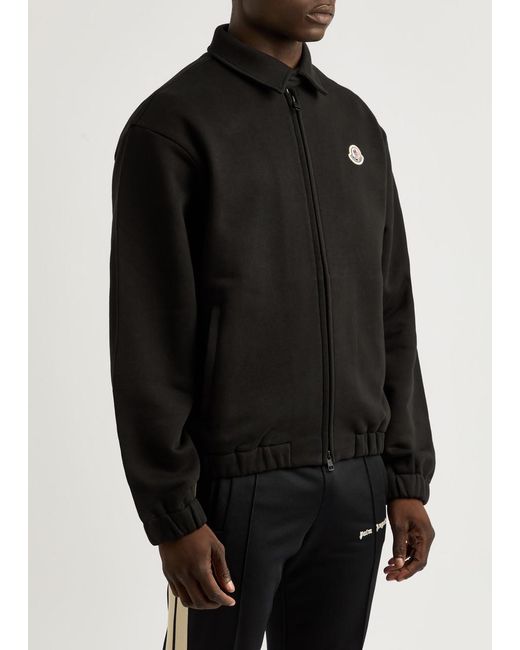 Moncler Black Logo Cotton Jacket for men