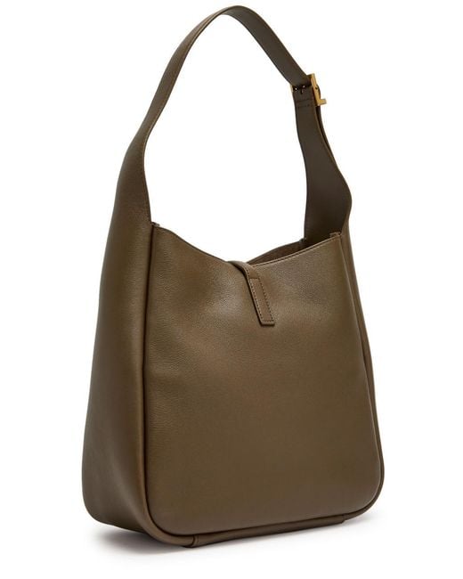 Saint Laurent Brown Le 5 À 7 Small Leather Hobo Bag
