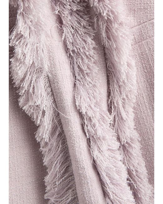 Huishan Zhang Purple Arlo Tweed Midi Dress