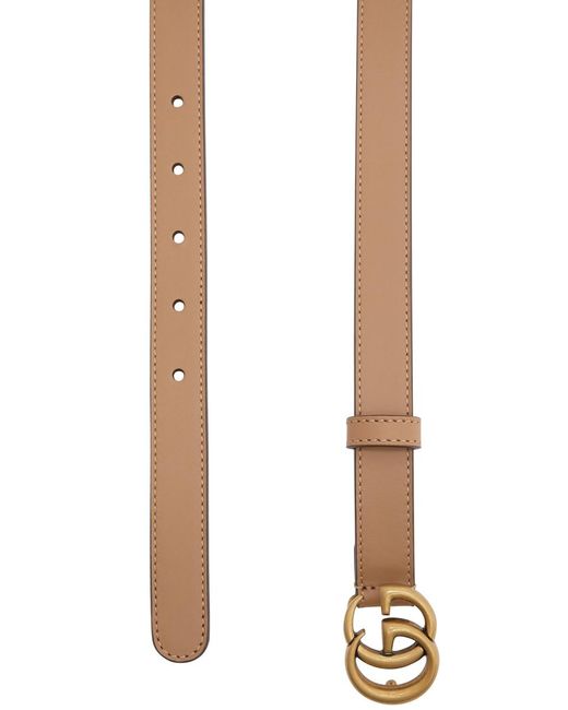 Gucci White gg 2cm Leather Belt
