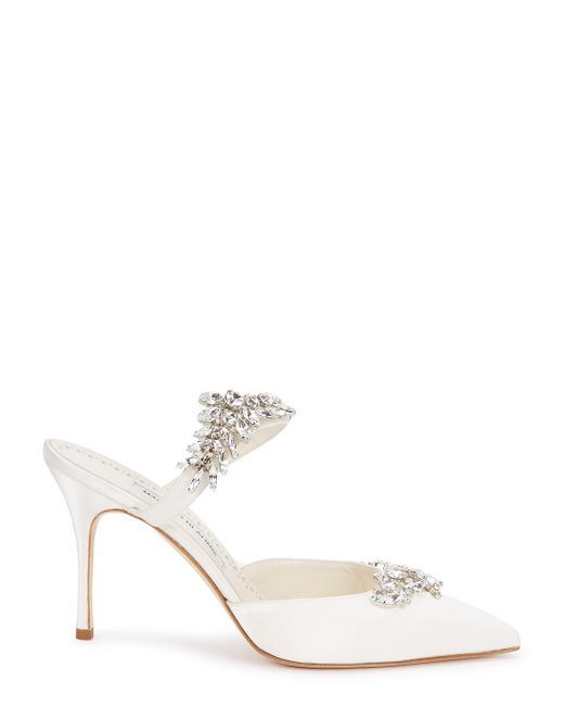 manolo blahnik embellished mule