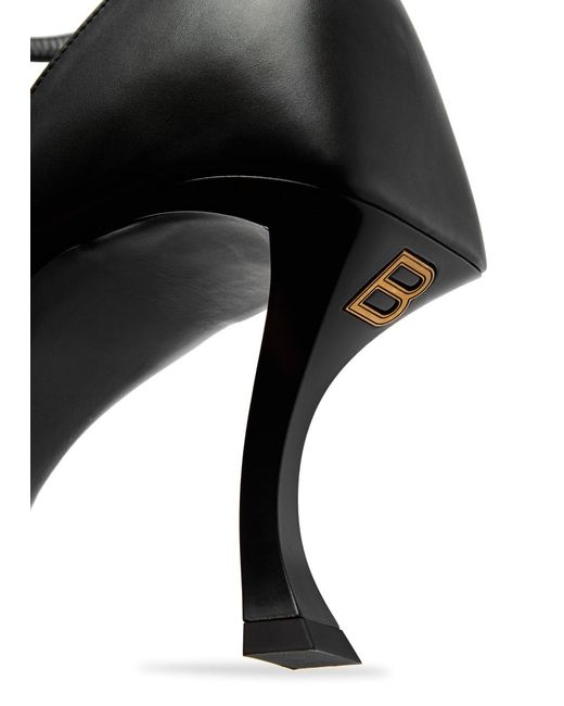 Balenciaga Black Hourglass 75 Leather Sandals