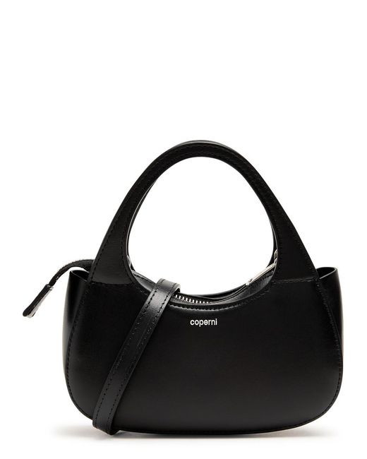 Coperni Black Swipe Micro Leather Top Handle Bag