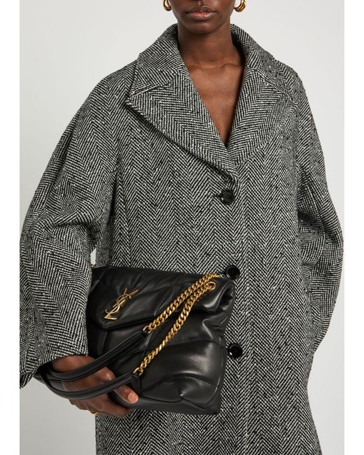 Saint Laurent Black Lou Puffer Medium Leather Shoulder Bag