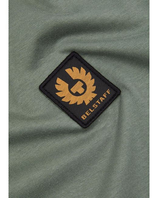 Belstaff Green Logo Cotton T-shirt for men