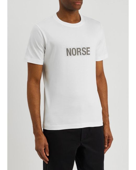 Norse Projects White Jakob Logo-print Cotton T-shirt for men