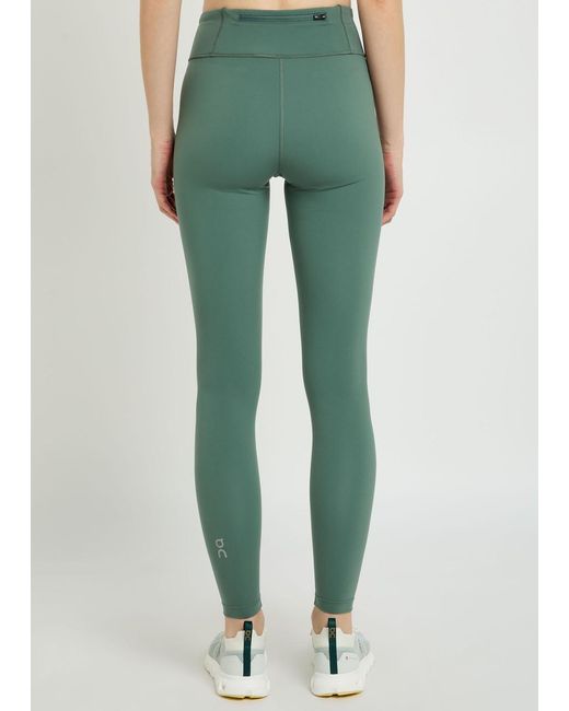 On Shoes Green Core Logo Stretch-Jersey Leggings