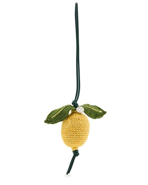 J.W. Anderson Metallic Lemon Crochet Cotton-Knit Charm
