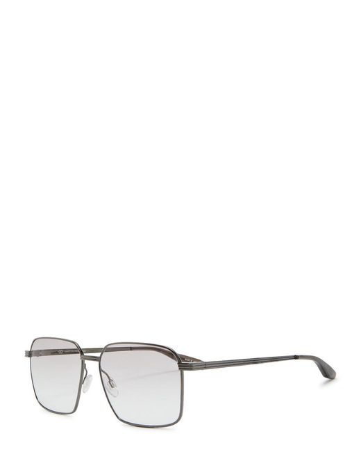 Barton Perreira White Hampton Rectangle-Frame Sunglasses for men