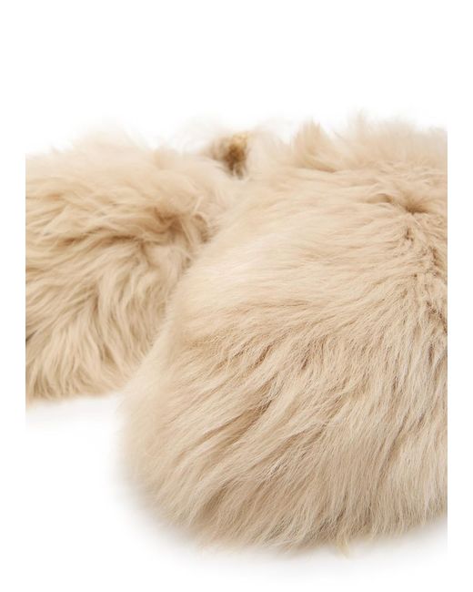 Moncler Natural Snug Shearling Flats