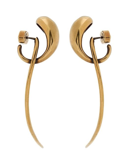 Khaite White Cyclone Antique 18Kt-Plated Drop Earrings