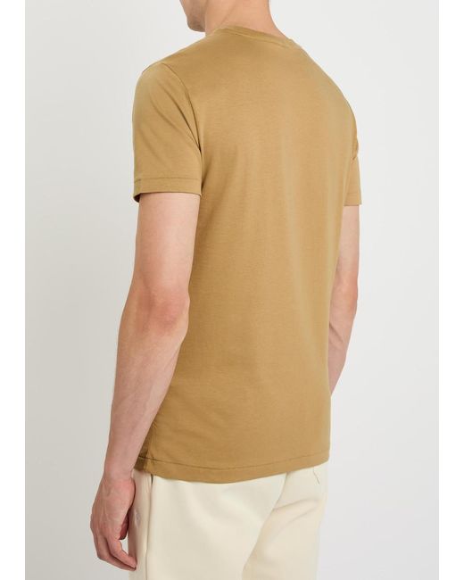 Polo Ralph Lauren Natural Logo-Embroidered Cotton T-Shirt for men