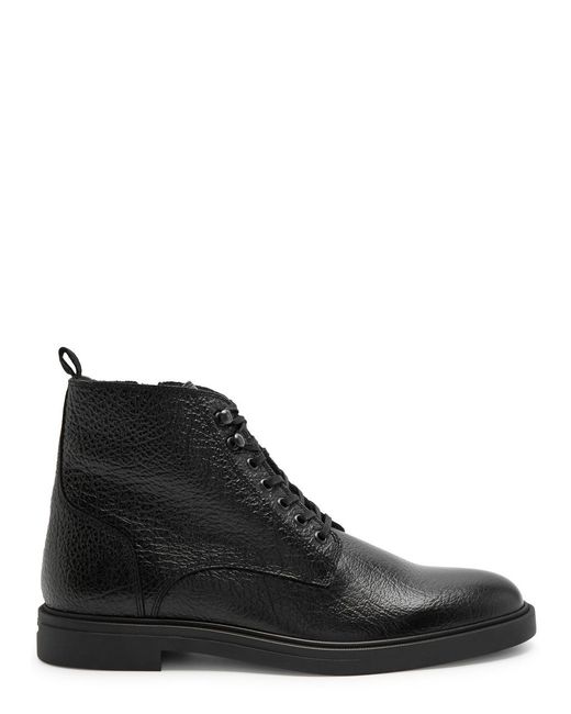 Boss Black Calev Leather Ankle Boots for men