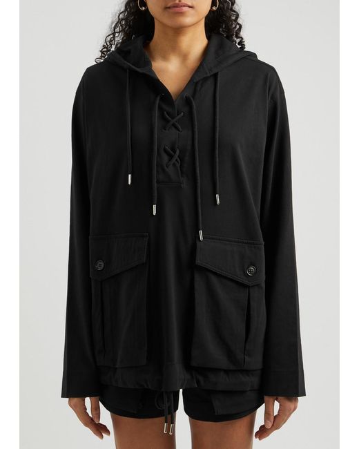 Dries Van Noten Black Hembes Hooded Cotton Sweatshirt