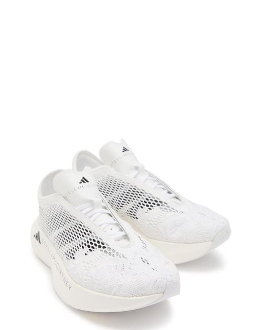 Stella McCartney White Adidas X Adizero Mesh-Knit Sneakers