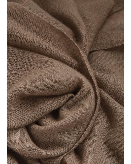 Denis Colomb Brown Ring Cashmere Scarf