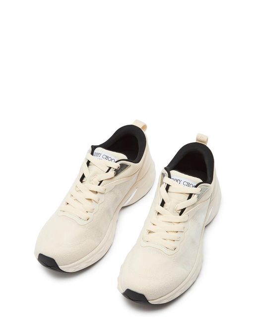Jimmy Choo White Diamond Run Mesh Sneakers for men
