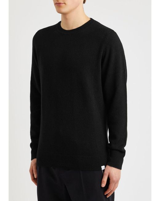 Norse Projects Black Sigfred Wool Jumper for men