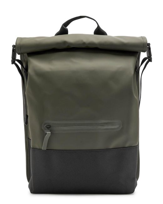 Rains Green Trail Rolltop Backpack for men
