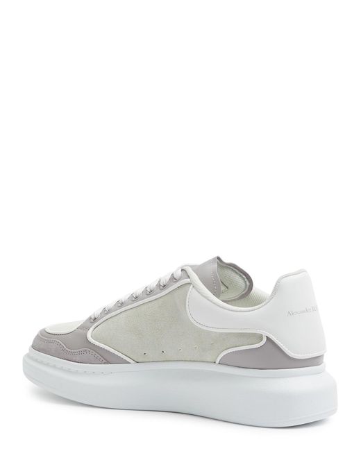 Alexander McQueen White Oversized Panelled Suede Sneakers for men