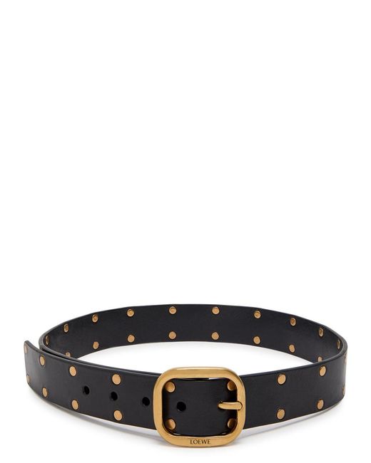 Loewe Black Studded Leather Belt
