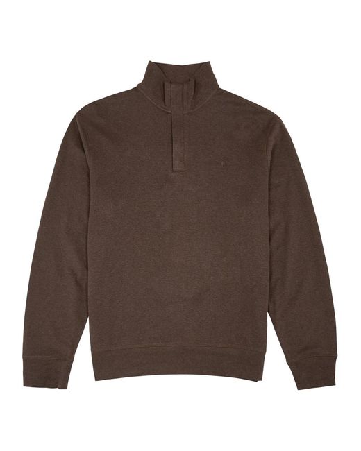 Polo Ralph Lauren Brown Herringbone Half-zip Jersey Sweatshirt for men