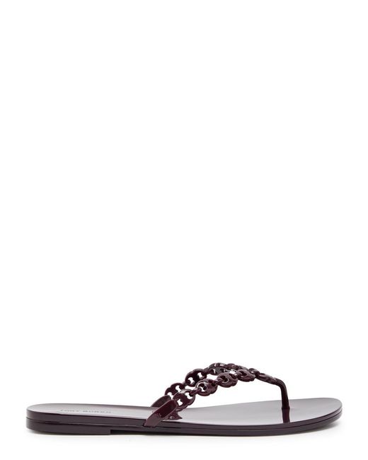 Tory Burch Red Gemini Jelly Sandals