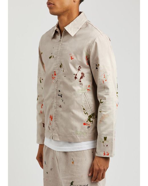 GALLERY DEPT. Natural Montecito Paint-splattered Cotton Jacket for men