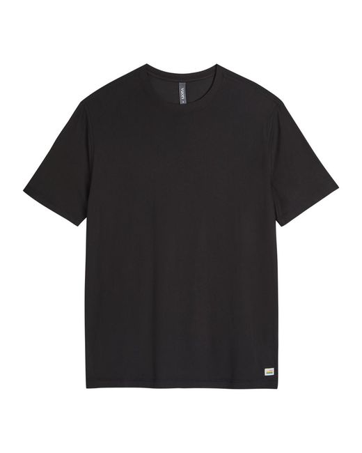vuori Black Strato Tech Stretch-Jersey T-Shirt for men