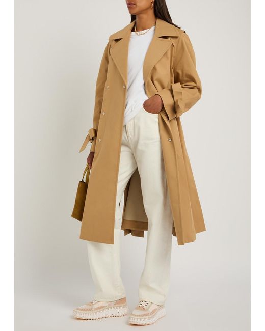 Chloé Natural Nama Panelled Knitted Sneakers
