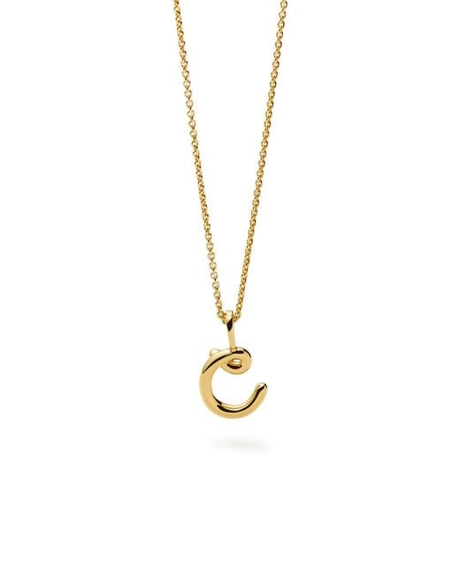 Missoma Metallic Initial C Mini 18Kt Vermeil Necklace