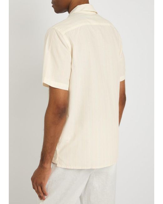 Paul Smith White Pinstriped Cotton-Poplin Shirt for men