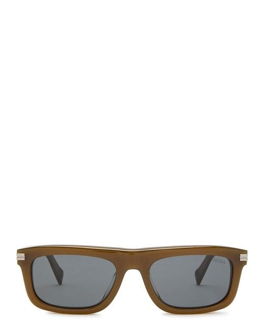 Zegna Multicolor Square-Frame Sunglasses for men