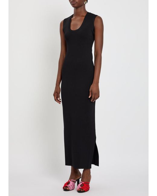 Stella McCartney Black Close-Knit Maxi Dress