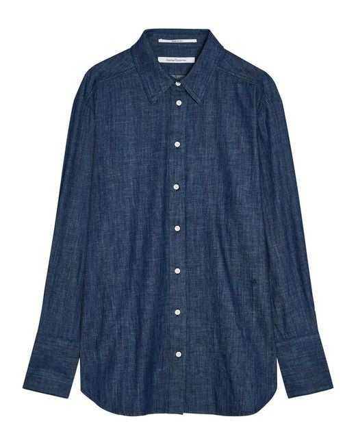 Another Tomorrow Blue Chambray Denim Shirt