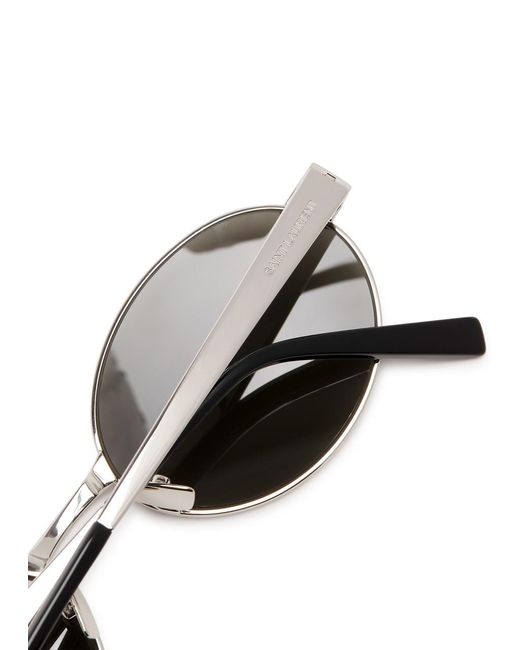 Saint Laurent Metallic Round-frame Sunglasses