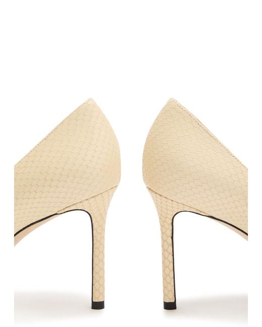 Jimmy Choo Natural Romy 85 Python-Effect Leather Pumps