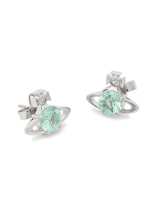 Vivienne Westwood Blue Reina Orb Stud Earrings