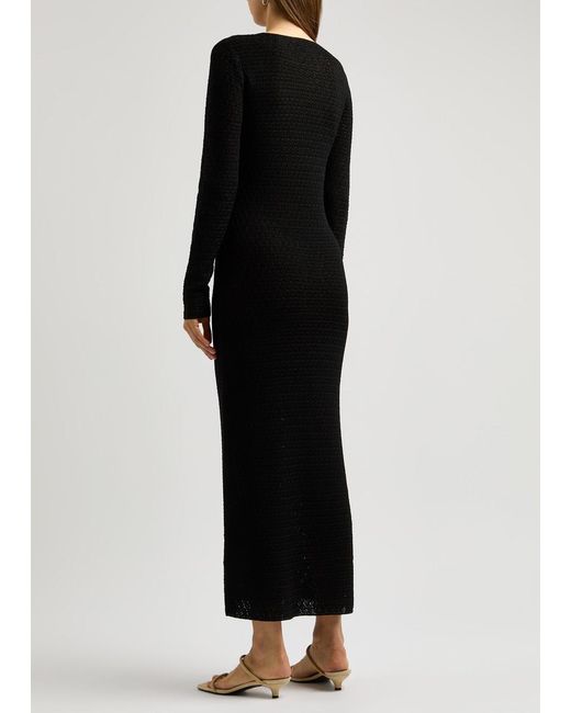 Totême Toteme Crochet Maxi Dress in Black Lyst