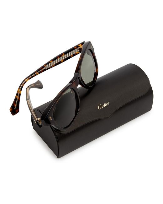 Cartier Brown Signature C De Wayfarers, Sunglasses, Tortoiseshell for men